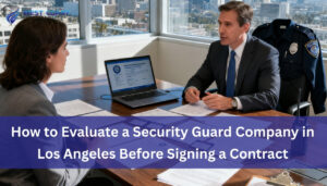 Read more about the article How to Evaluate a Security Guard Company in Los Angeles Before Signing a Contract