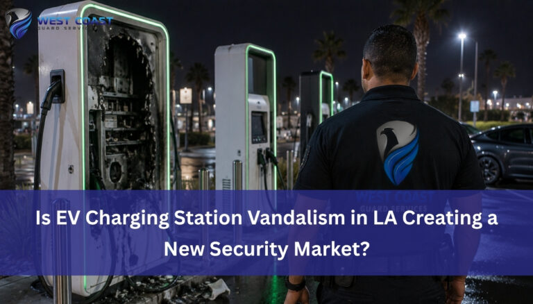 EV charging station vandalism in Los Angeles